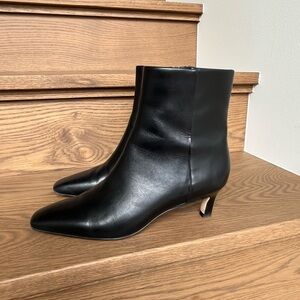 Nordstrom Elegant Black Leather Heeled Boots